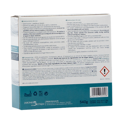 LAVAVAJILLAS | EN PASTILLAS | CAJA DE 30 UNIDADES | VEGANO