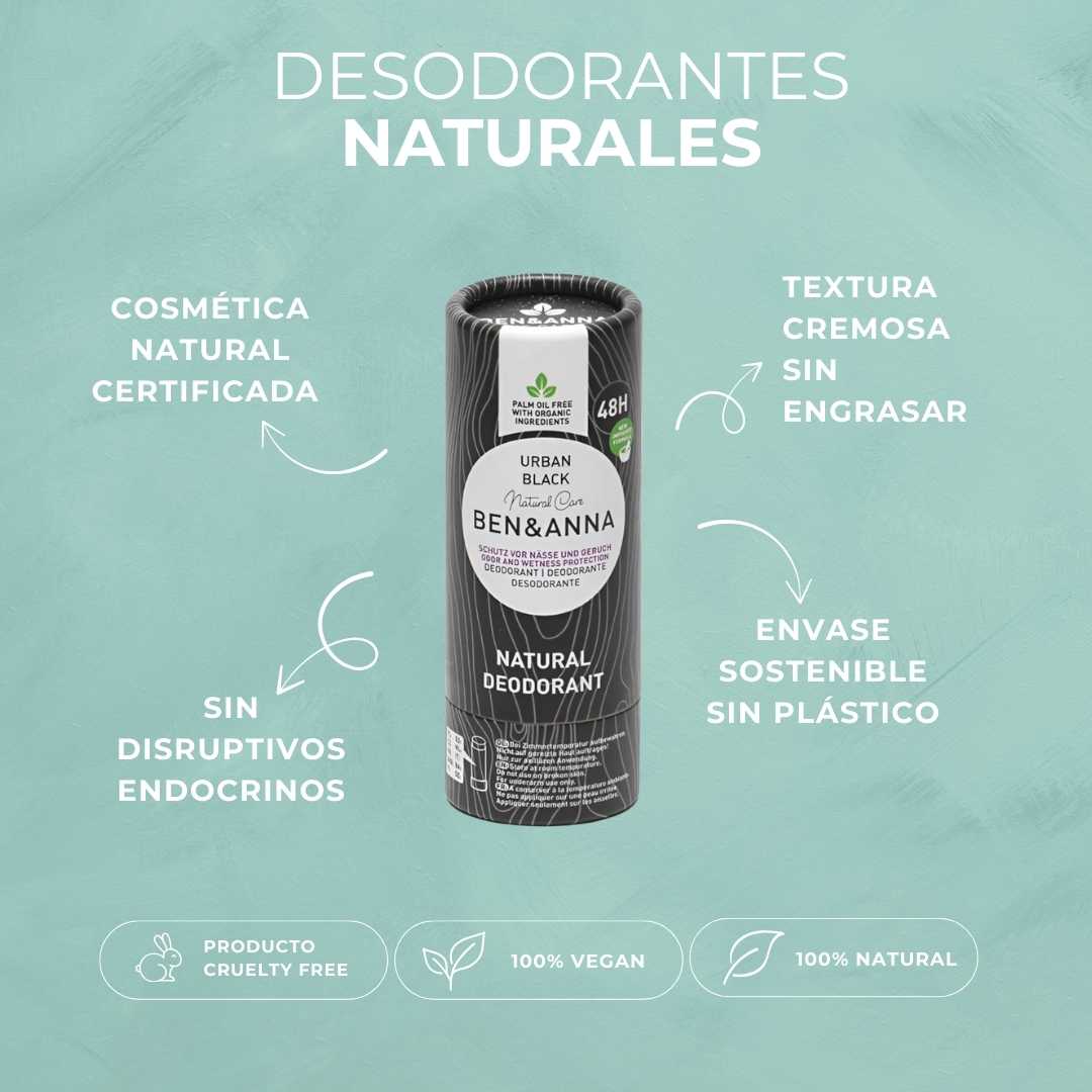 DESODORANTE URBAN BLACK | SIN TÓXICOS | VEGANO | Ben &amp; Anna