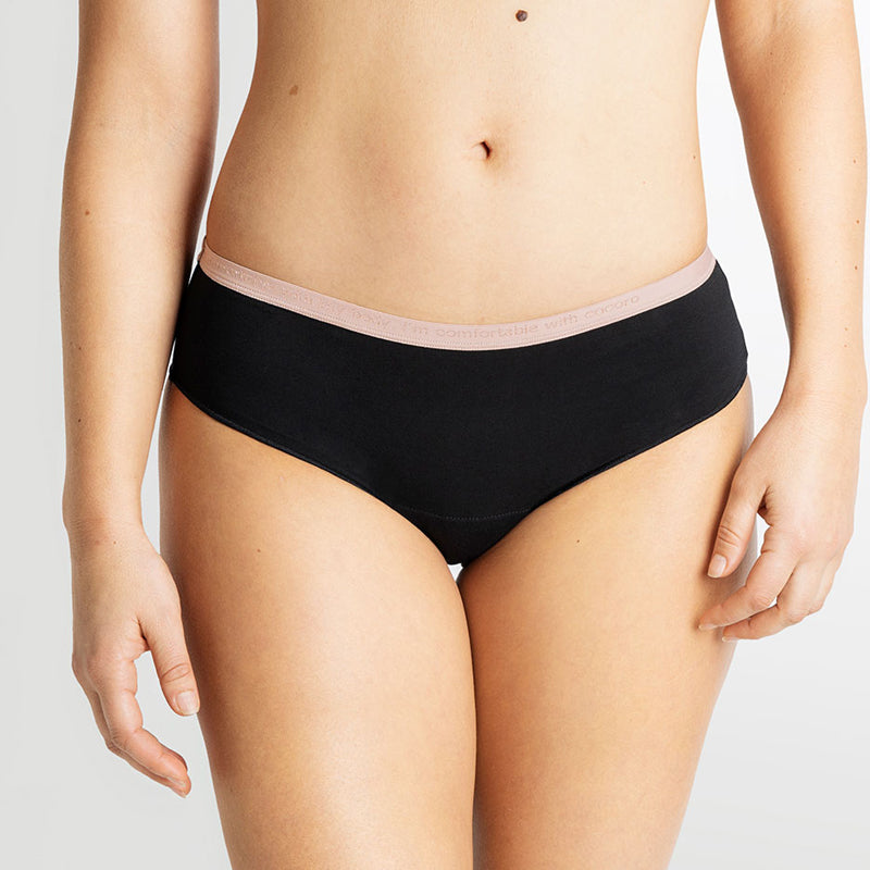 BRAGA MENSTRUAL | CLASSIC ESSENCE | NEGRA CON GOMA GRIS O ROSA | VEGANO