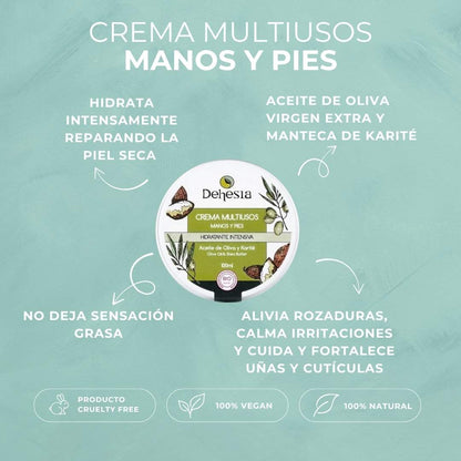 Crema hidratante manos y pies reparadora descripción