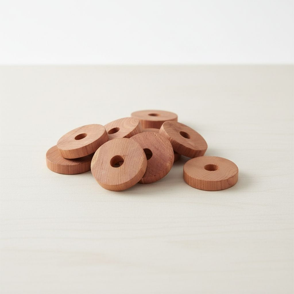 Mothproof Discs - 10 units | Cedar Wood | Hangers and Wardrobes | Vegan