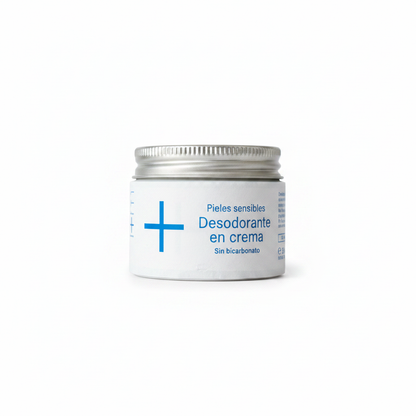 Desodorante en crema I+M para pieles sensibles, sin olor y vegano.