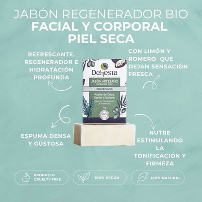 REGENERATING SOAP | ORGANIC | OLIVE, SHEA, AND ROSEMARY | DRY SKIN | VEGAN