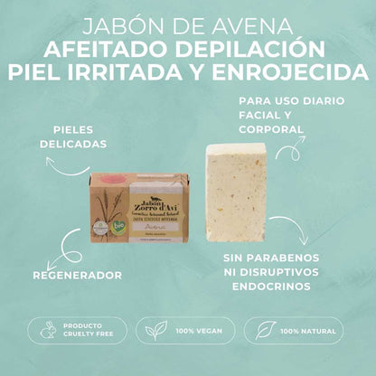 OAT SOAP | SHAVING, HAIR REMOVAL, IRRITATED AND RED SKIN | VEGAN