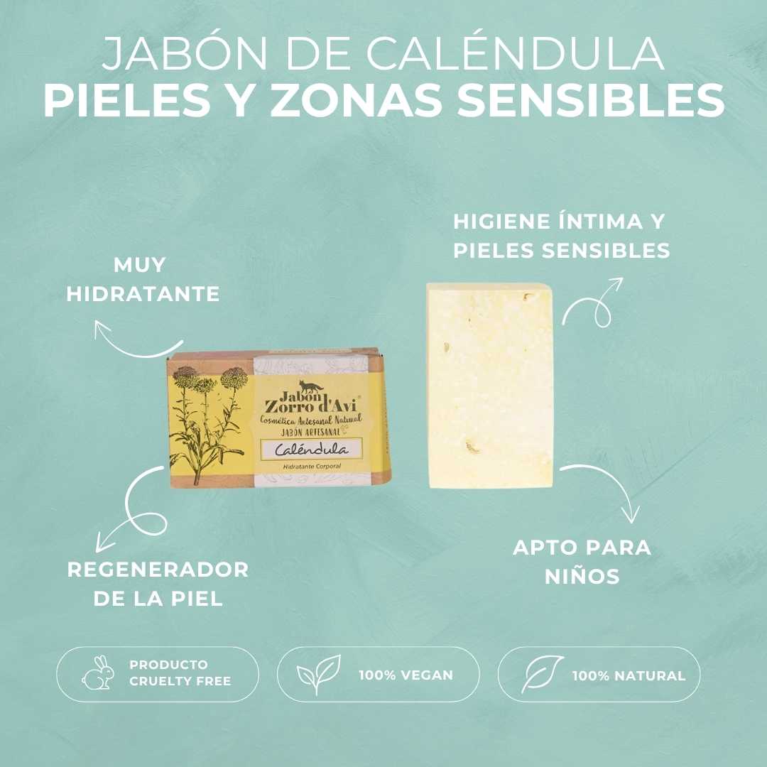 CALENDULA SOAP | SOLAR REGENERATOR, INTIMATE HYGIENE AND SENSITIVE SKINS | VEGAN