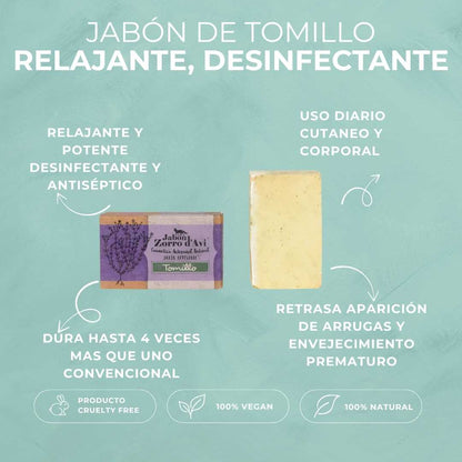 THYME SOAP | RELAXING, DISINFECTANT AND ANTISEPTIC | VEGAN