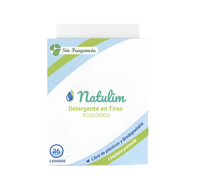 Natulim, detergente en tiras ecológico para lavadora sin fragancia