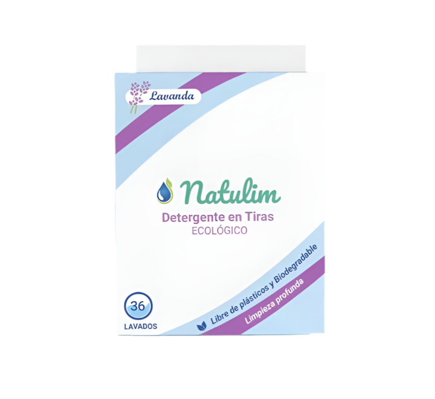 Natulim, detergente en tiras ecológico para lavadora  - Lavanda