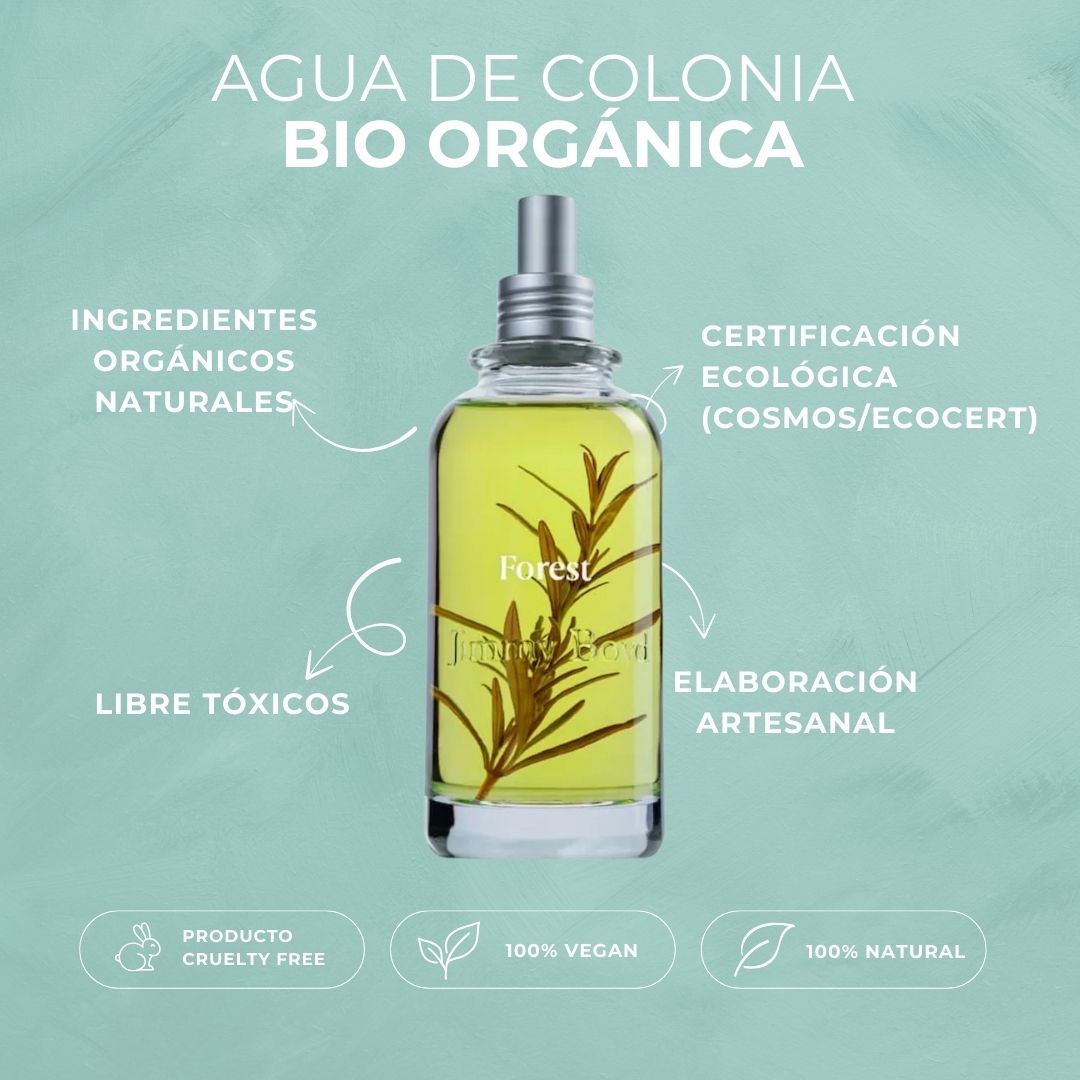 Agua de colonia eco y bio wild roses de Jimmy boyd de 200ml