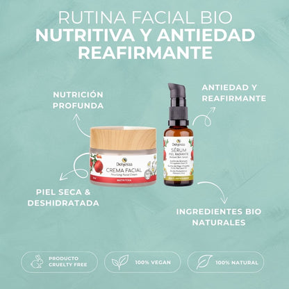 Rotina Facial Nutritiva e Anti-envelhecimento BIO | Repara, Nutre e Protege