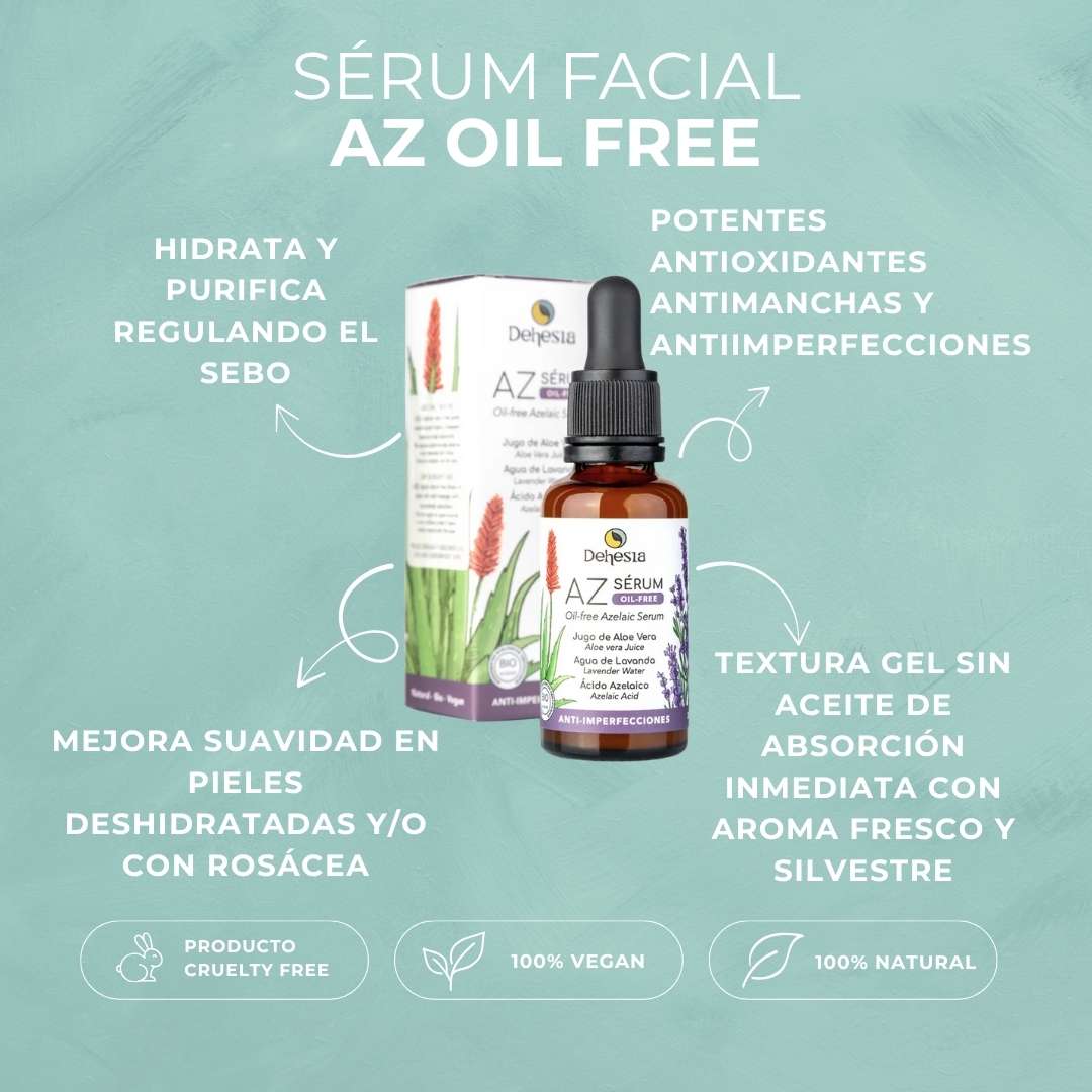 Facial Serum | AZ Oil Free | Anti-Imperfections | Azelaic Acid | Organic | Vegan