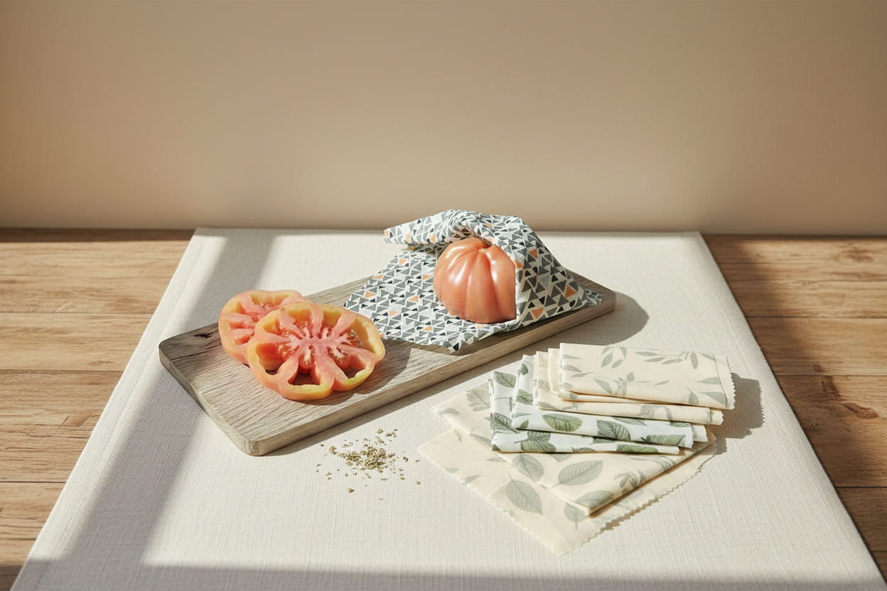 Banner Envoltorios Encerados con Tomates