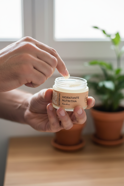 Detalle de manos con crema Matarrania