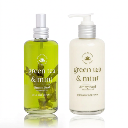 PACK AGUA DE COLONIA + LOCIÓN HIDRATANTE GREEN TEA&amp;MINT | BERGAMOTA Y MENTA | BIO Y ORGÁNICA | VEGANA