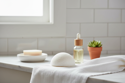 Esponja facial konjac - Foto lifestyle