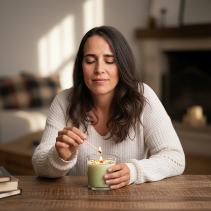 Foto de uso encendiendo una vela