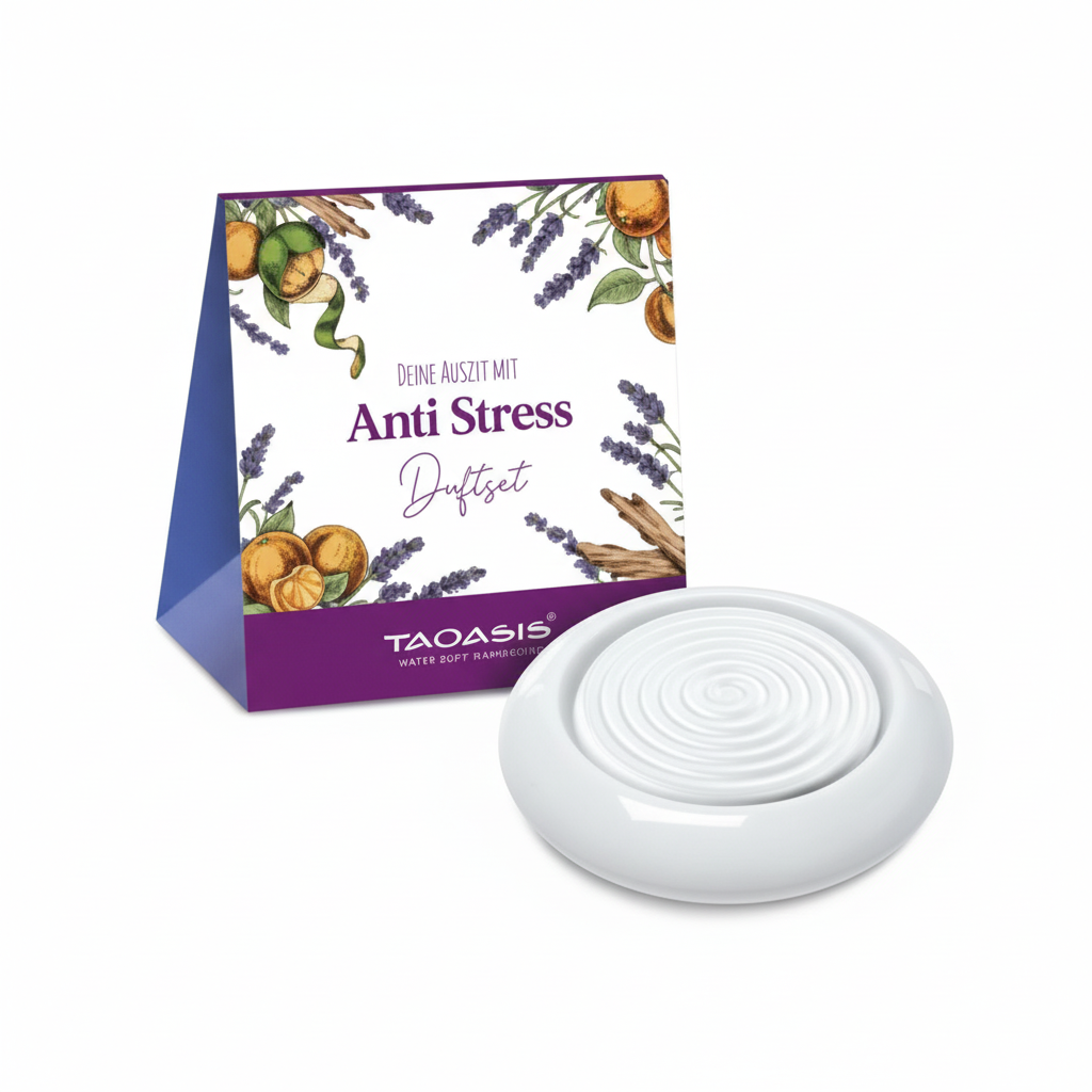 Anti-stress kit, essential oils plus porcelain diffuser, Taoasis - VEGAN