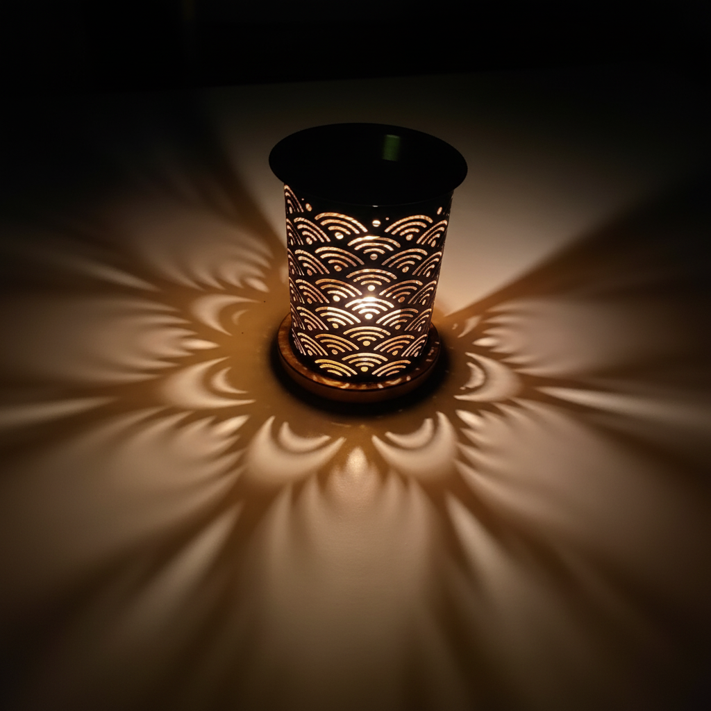 Difusor de aromas com óleos essenciais | Alimentado por vela | Design arco-íris | Escolha o tamanho