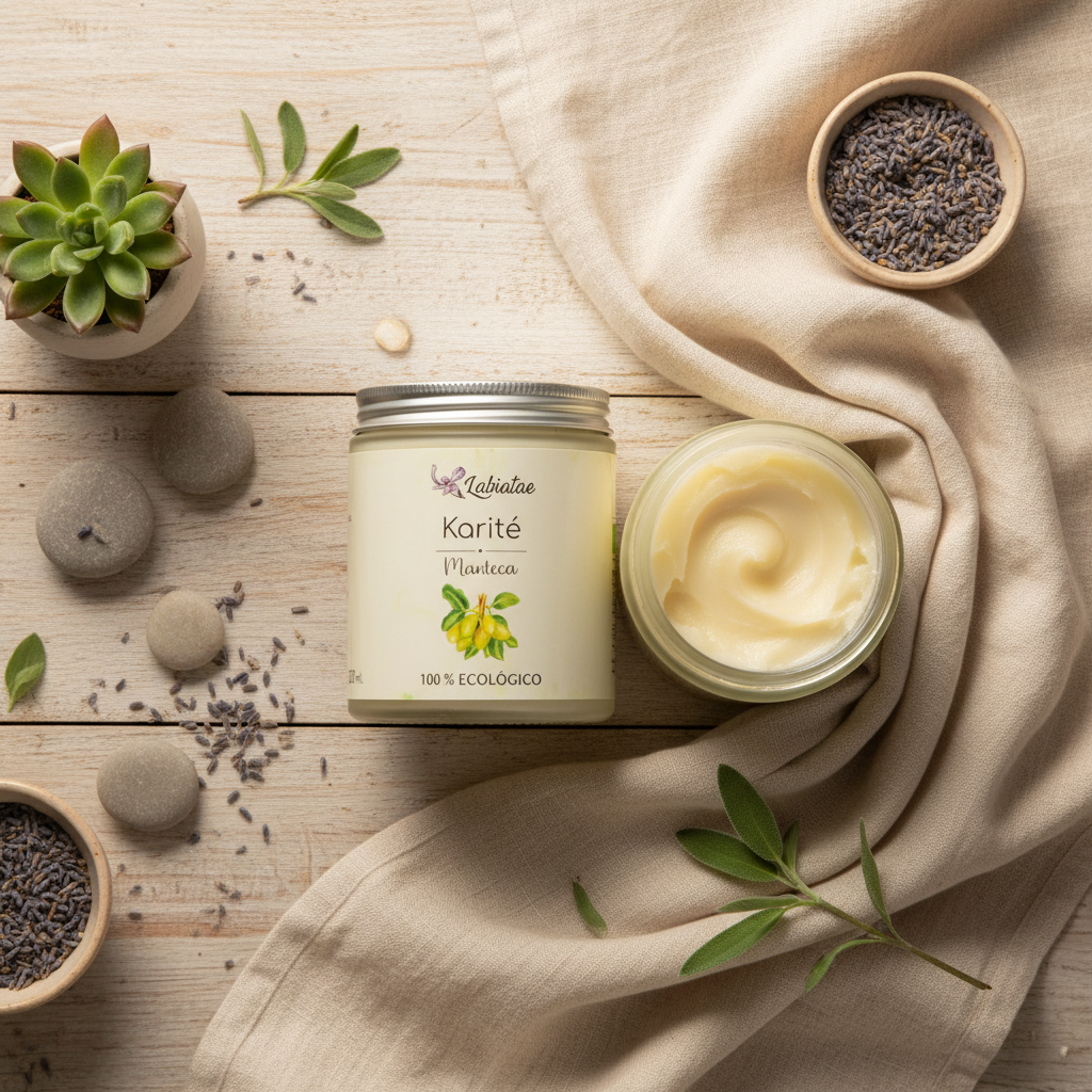 Imagen lifestyle manteca de karité formato cuadrado