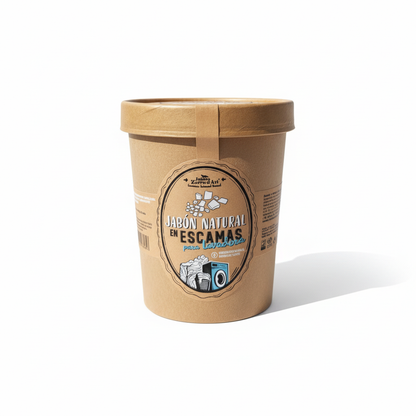 Jabón en Escamas con fondo blanco