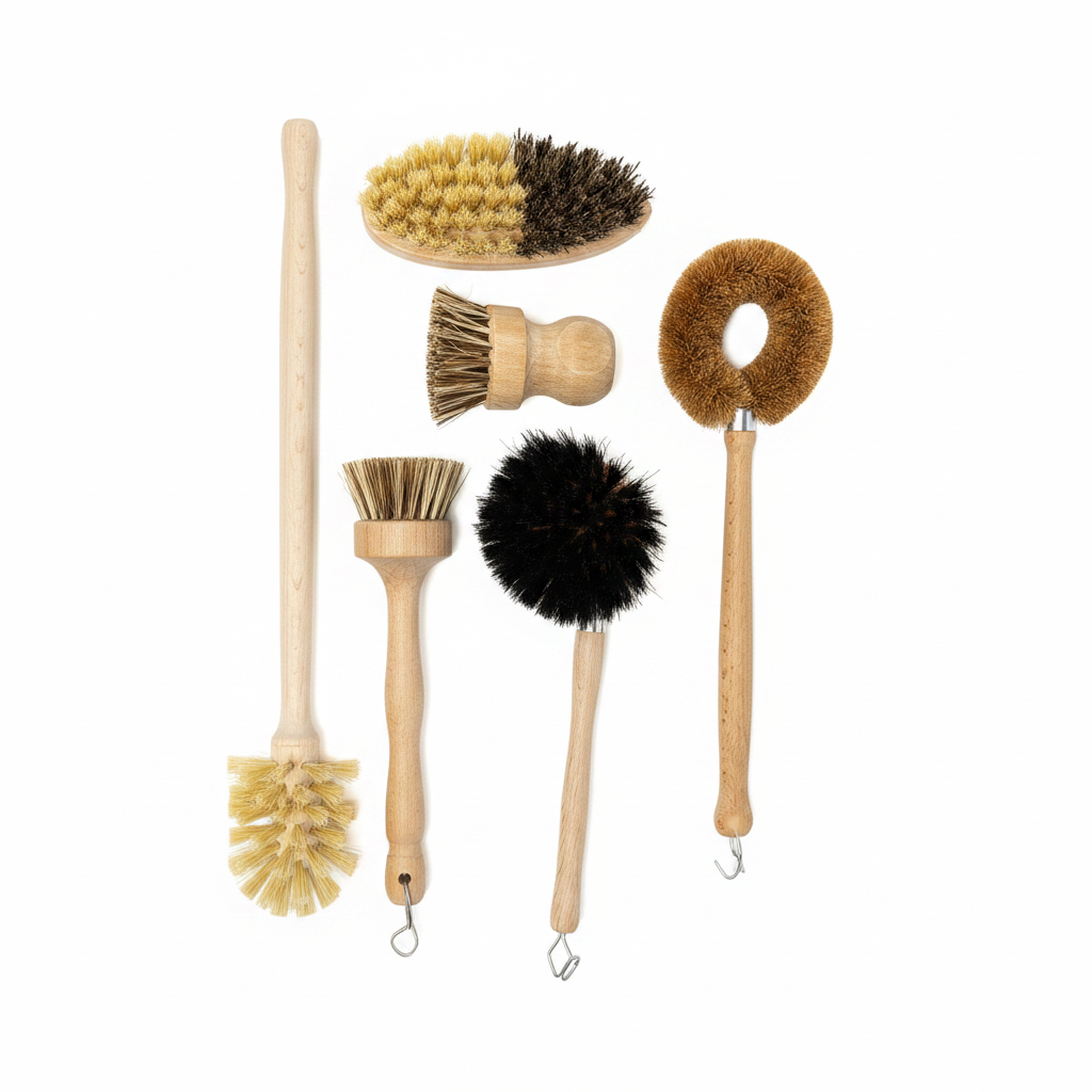 Kit cepillos de cocina - fondo blanco