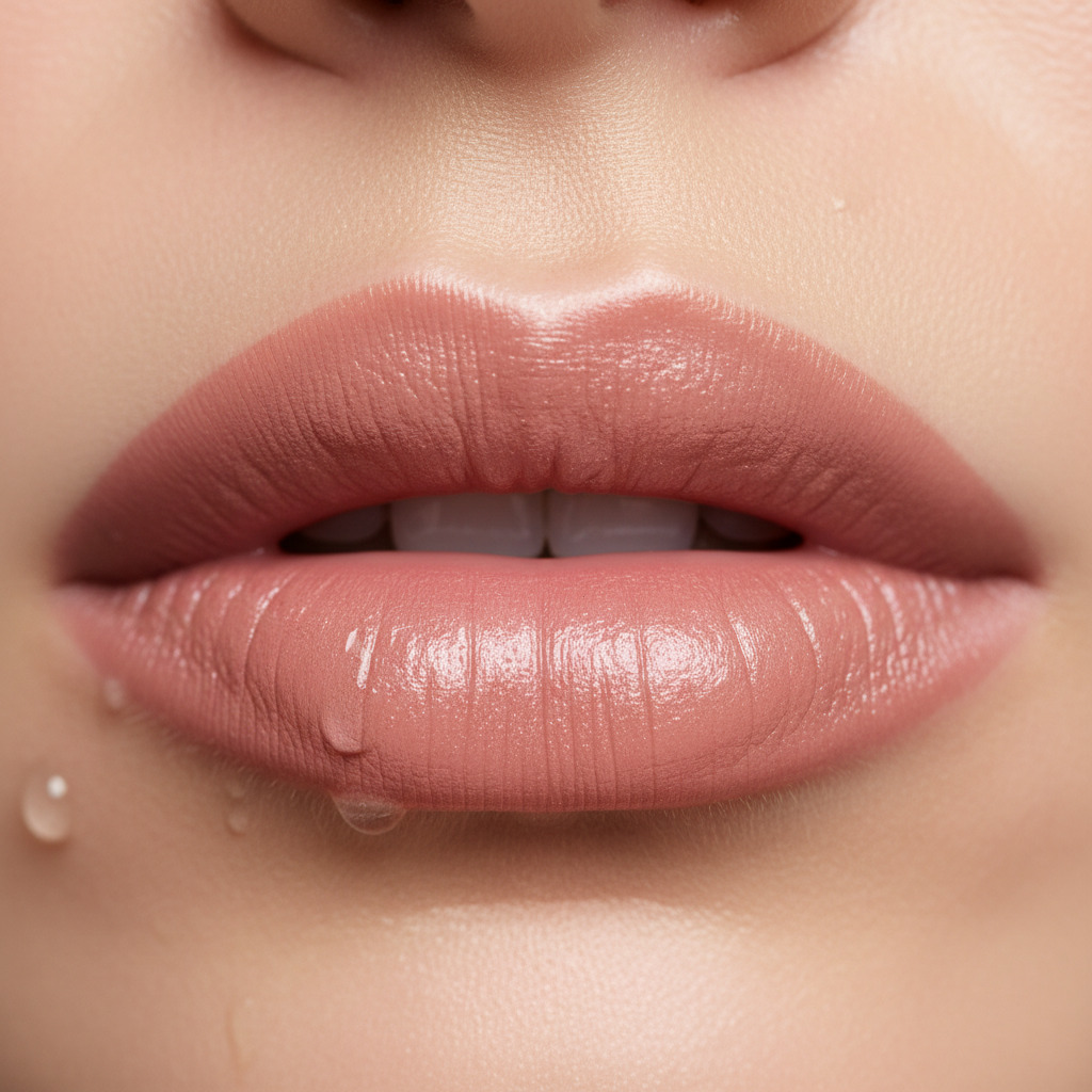 Labios con tono Nude Pink