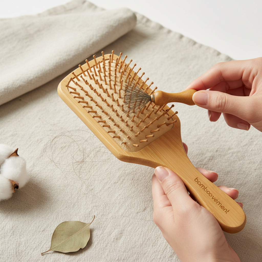 Limpiando cepillo con proporción correcta