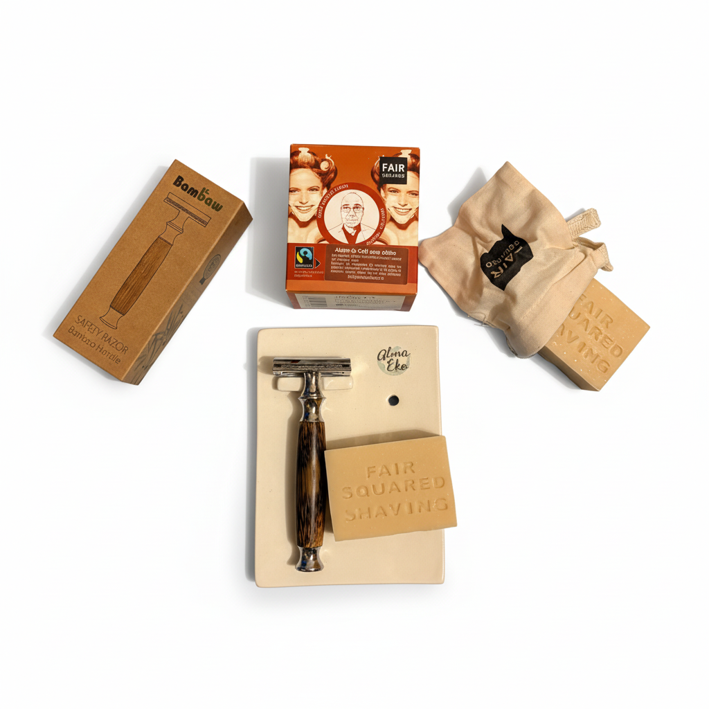 Pack Afeitado y Jabonera - Fondo Blanco