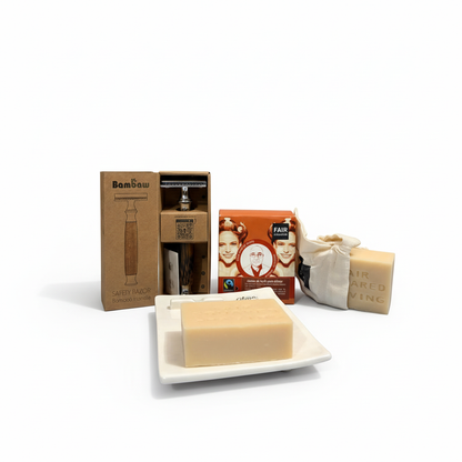 Pack Afeitado y Jabonera - Fondo Blanco