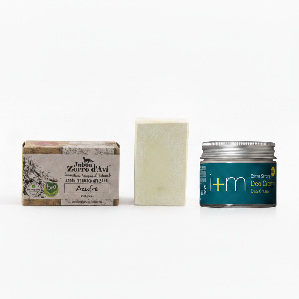Pack Control del Olor Intenso | Jabón de Azufre + Desodorante Extra Fuerte I+M