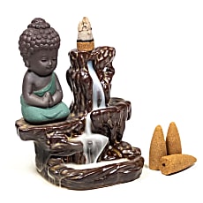 Conjunto de queimador de incenso Cascade + cones de fluxo reverso | Vegano