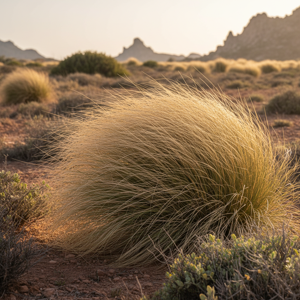 Planta de esparto natural - origen del estropajo