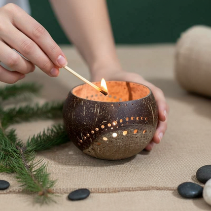 Portavelas Coco Bali - En uso