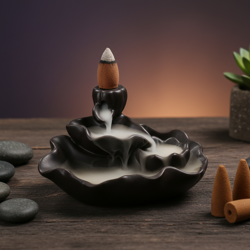 Quemador de Incienso en Cascada - En uso