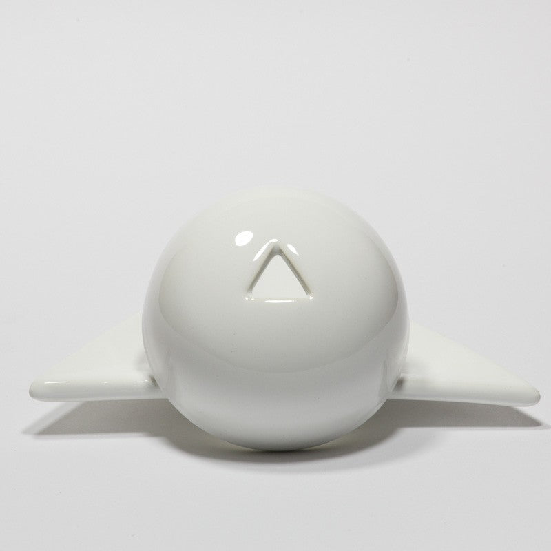 ARMENIAN PAPER BURNER/INCENSE | WHITE CERAMIC | TRIANGULAR | WITH LID | VEGAN