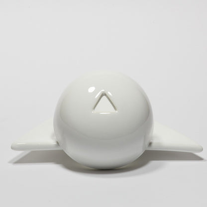 ARMENIAN PAPER BURNER/INCENSE | WHITE CERAMIC | TRIANGULAR | WITH LID | VEGAN