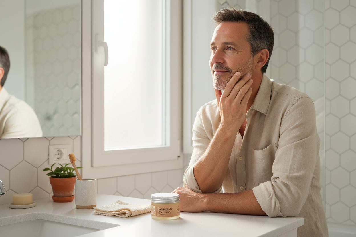 Retrato de hombre con crema Matarrania