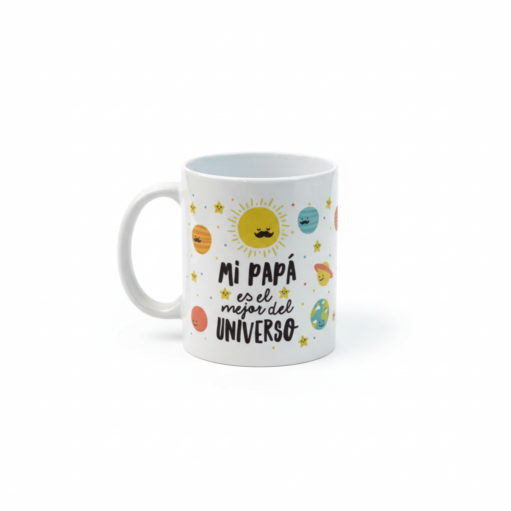 Taza con fondo blanco