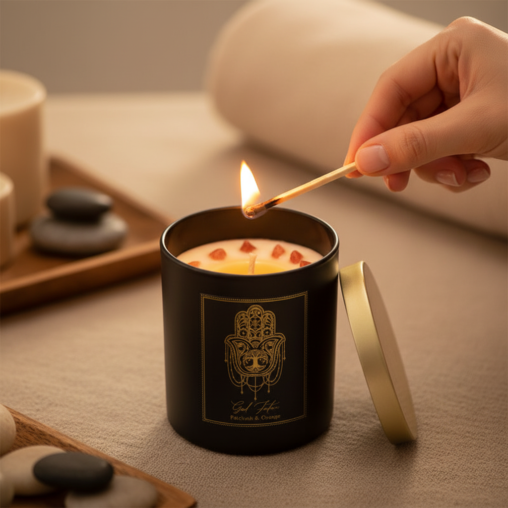 Vela de Soja - En uso